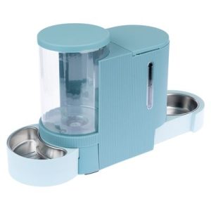 Light Blue Food and Water Dispenser